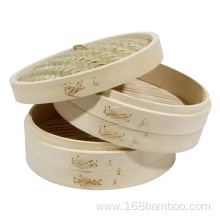 10 Inch Bamboo Steamer Basket Reusable Dumpling Maker